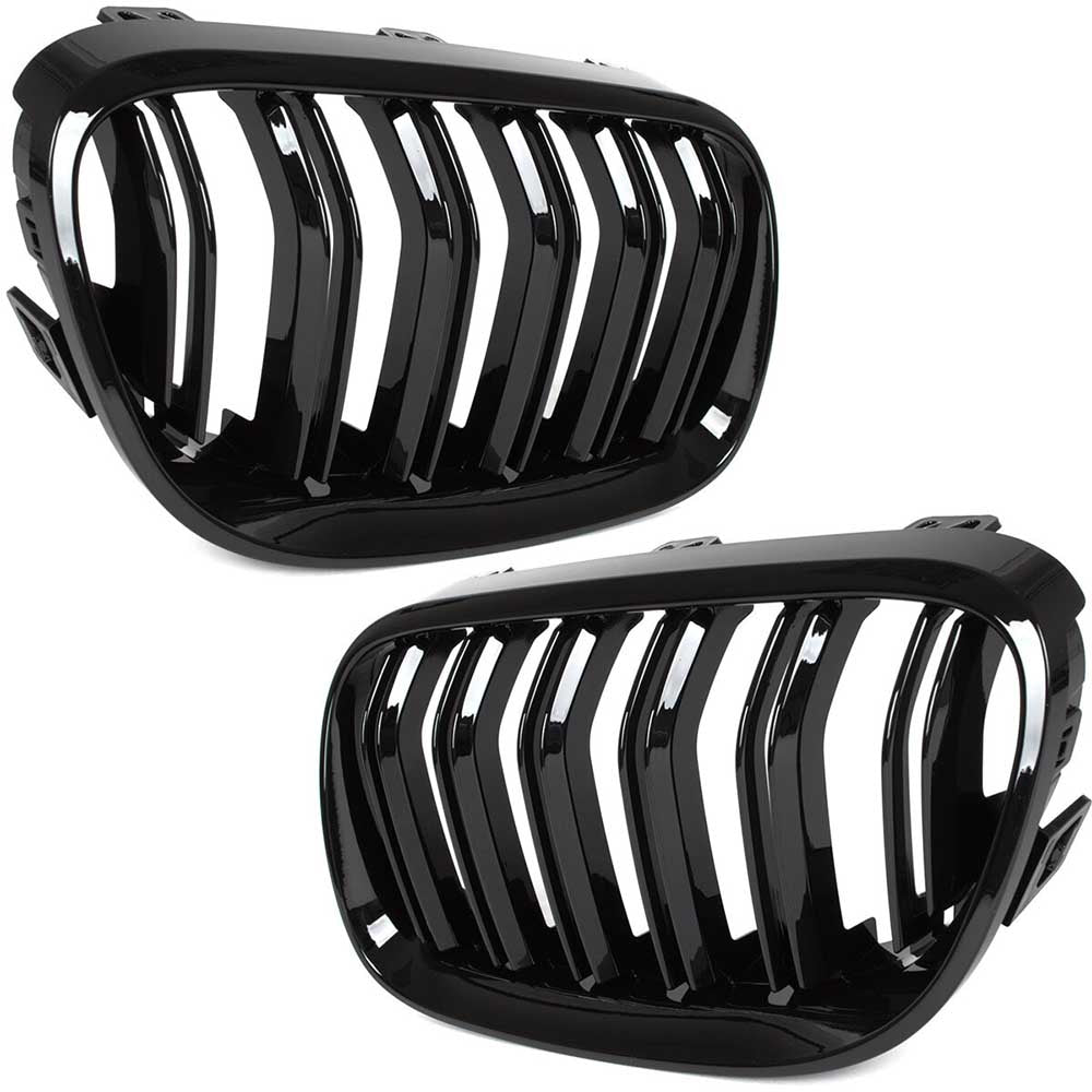 BMW 3 E92, E93 hűtőrács (fényes fekete, double bar – bal+jobb) 2010-2013
