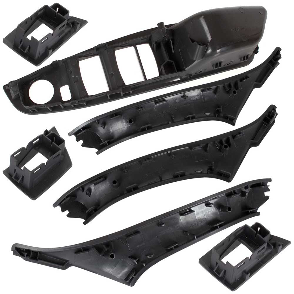 BMW 5 F10/F11 ajtóbehúzó borítás szett (fekete, 7 db, 1 lyukas) 2009-2017