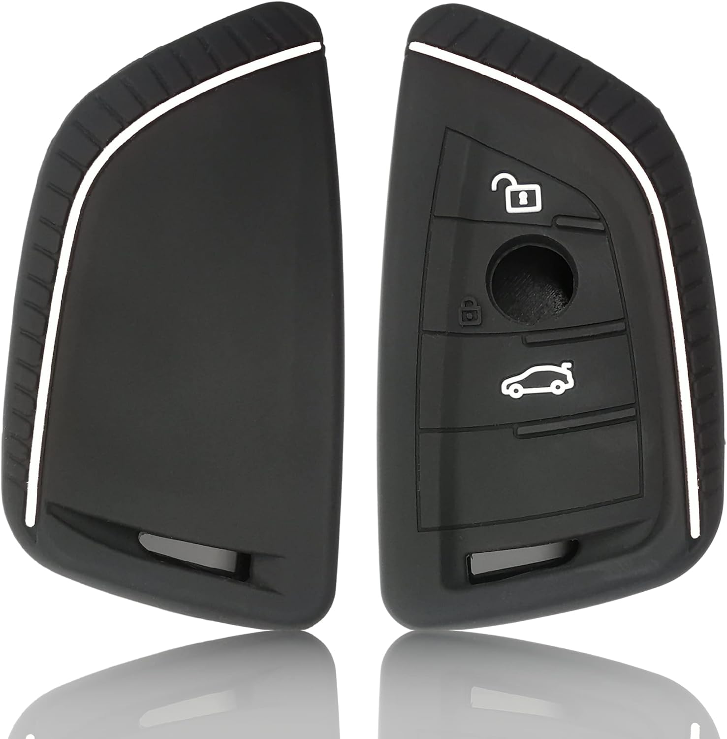 BMW kulcs szilikon tok 3 gombos Fehér