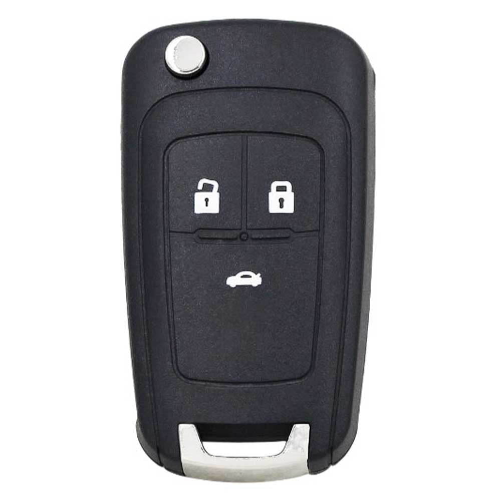 Fekete színű, 3 gombos Chevrolet kulcsház, bicskakulcs.