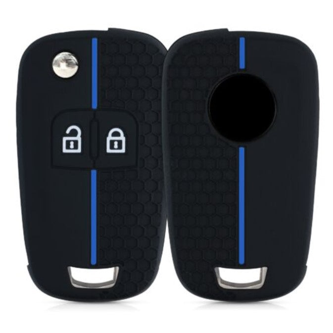 Chevrolet kulcs szilikon tok 2 gombos Kék