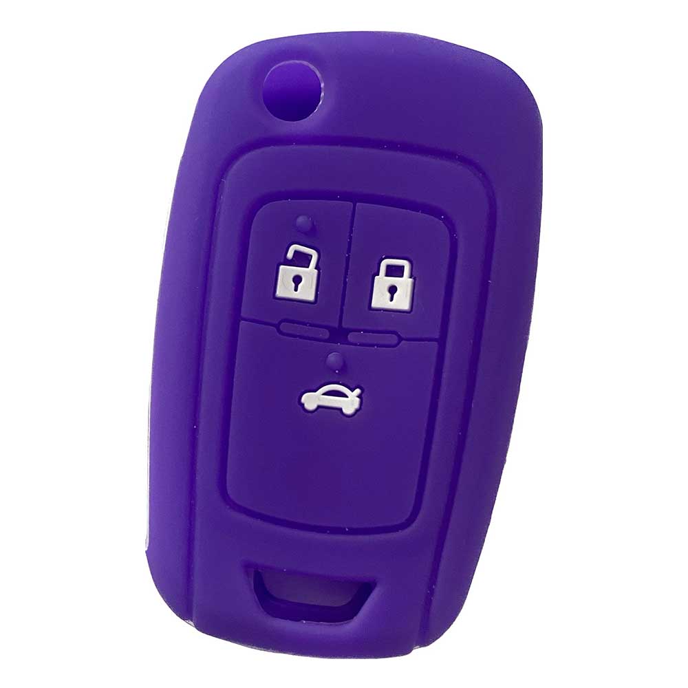 Chevrolet kulcs szilikon tok 3 gombos, lila színben