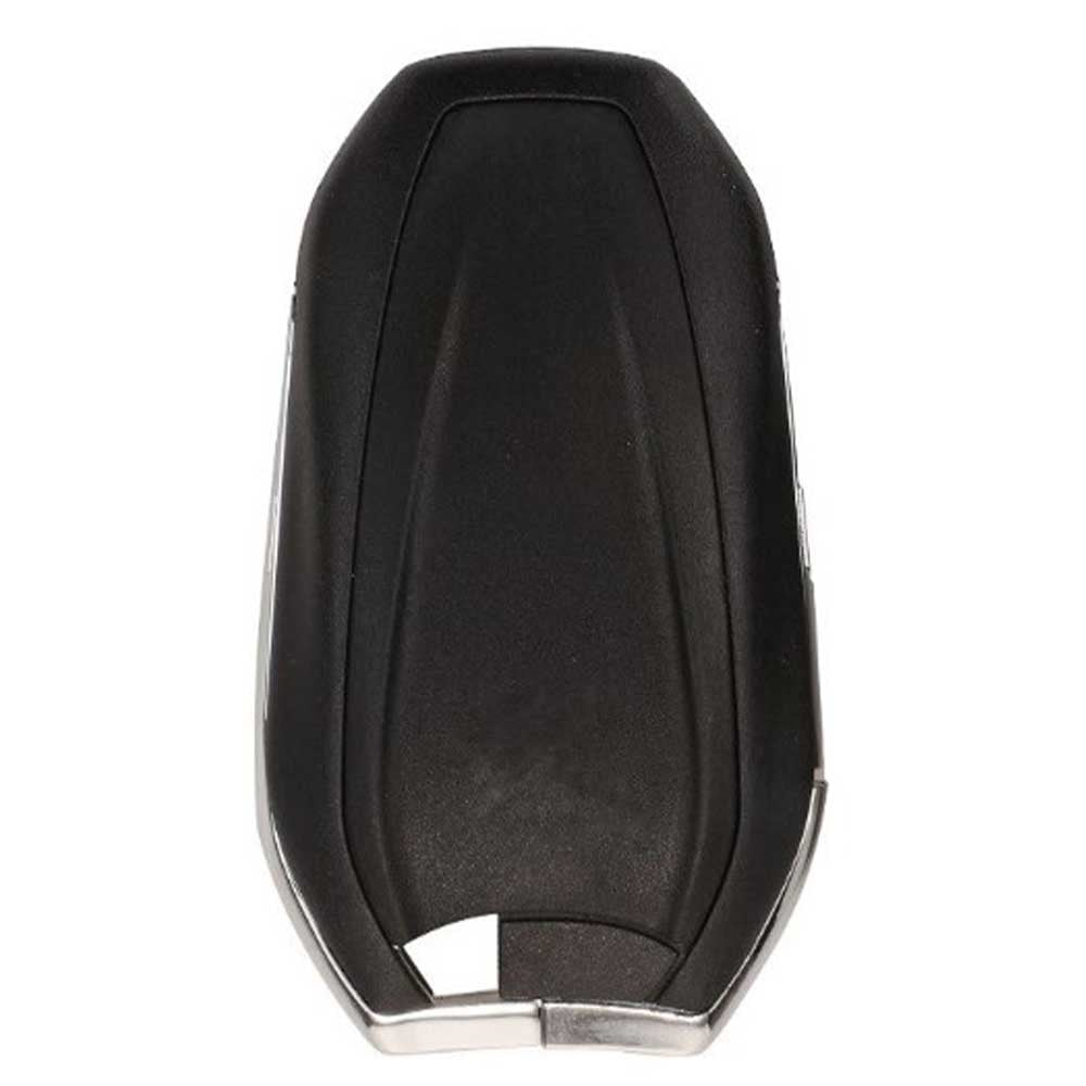 3 gombos, fekete színű Citroen kulcs, kulcsház hátulja.