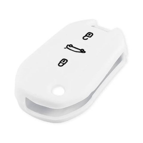 Citroen bicskakulcs szilikon tok 3 gombos - Fehér