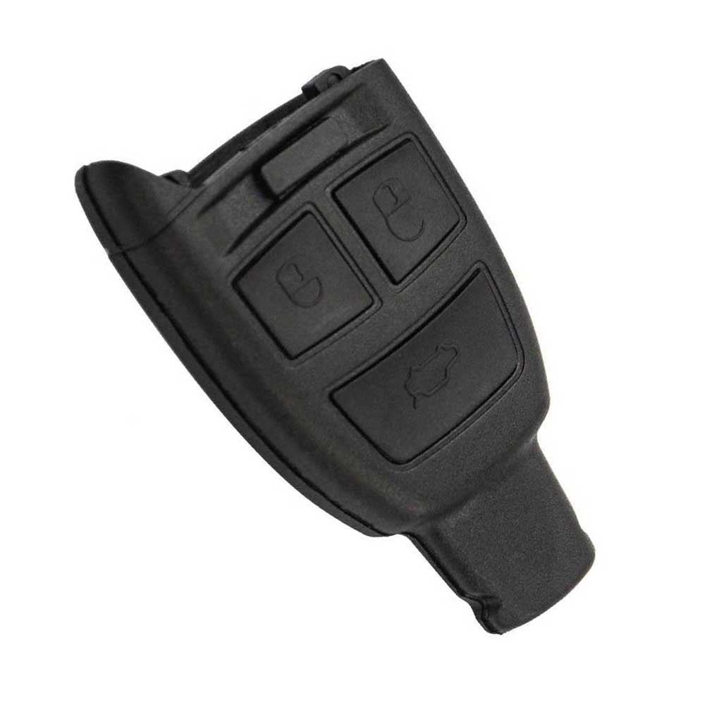 Fekete színű, 3 gombos bedugós Fiat kulcs, kulcsház.