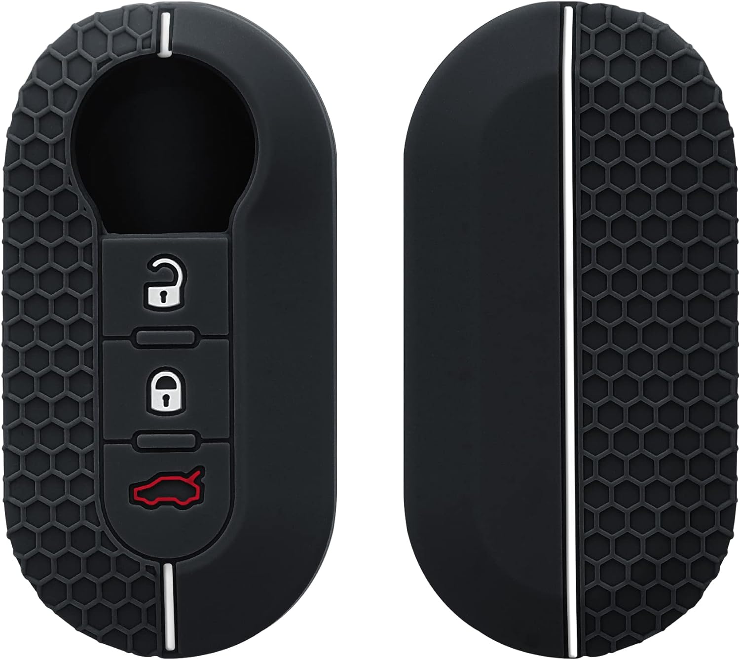 Fiat obal na kľúč silikónový 3-tlačidlový Biely