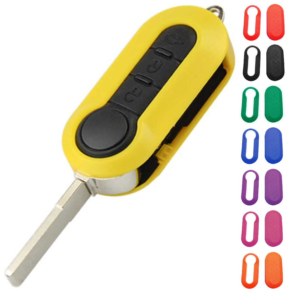 Fiat 3 gombos kulcs tokok 10 színben