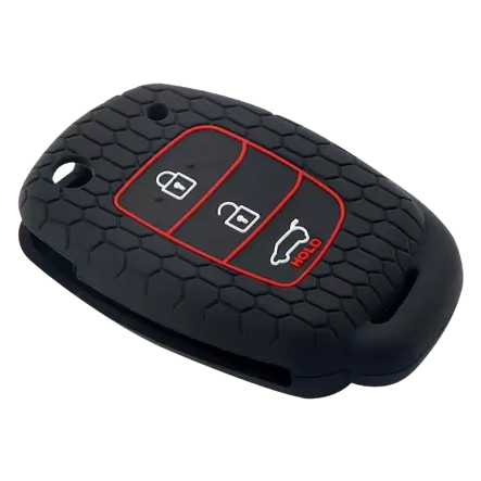 Hyundai kulcs szilikon tok 3 gombos Fekete