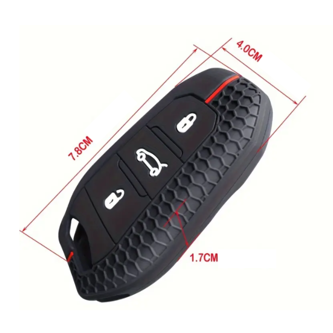 Opel 3 gombos szilikon tok Fekete