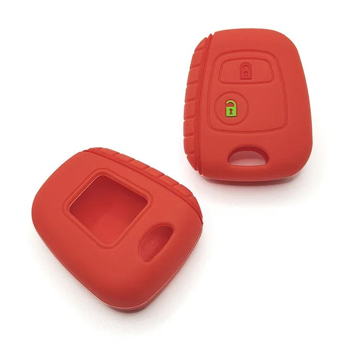 Peugeot kulcs szilikon tok 2 gombos Piros