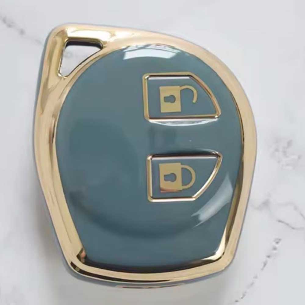 Suzuki 2 gombos TPU kulcstok - Kékesszürke