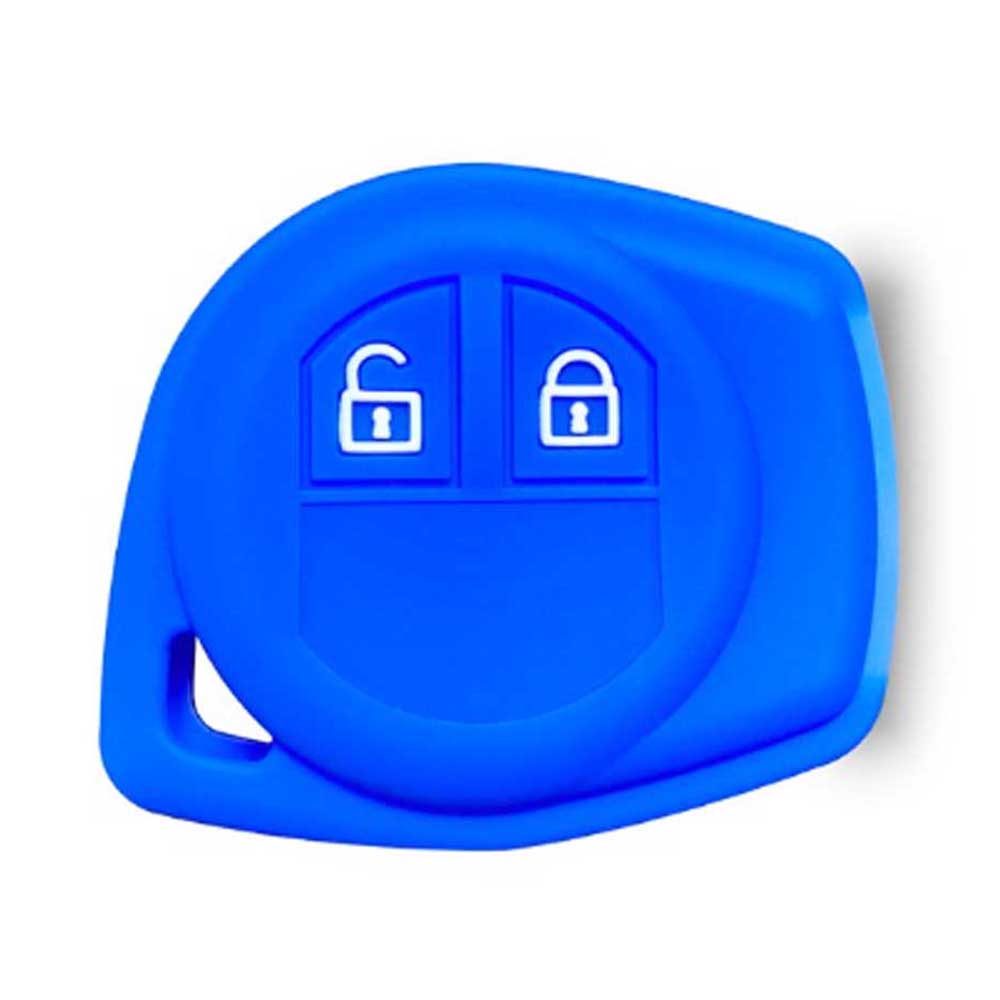 2 gombos, kék színű Suzuki kulcs szilikon tok.