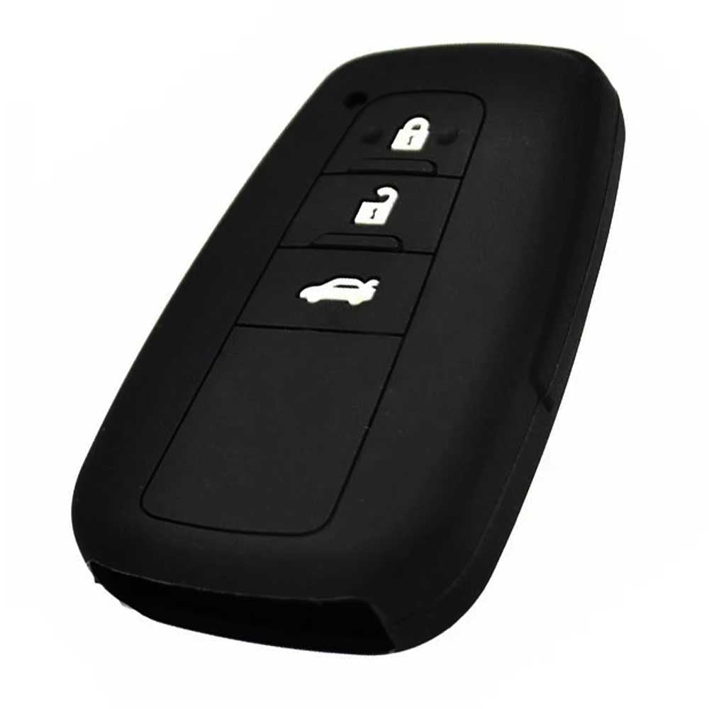 Fekete színű, 3 gombos Toyota kulcs szilikon tok.