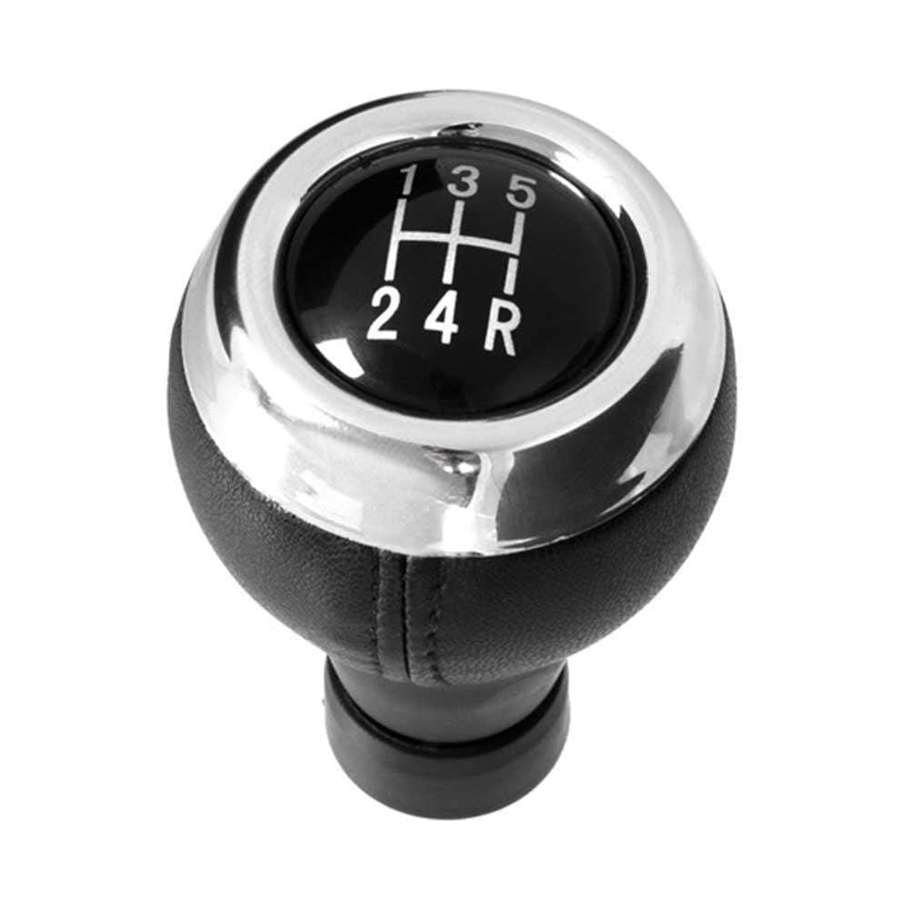 Fekete, krómozott 5 sebességes MINI váltógomb.