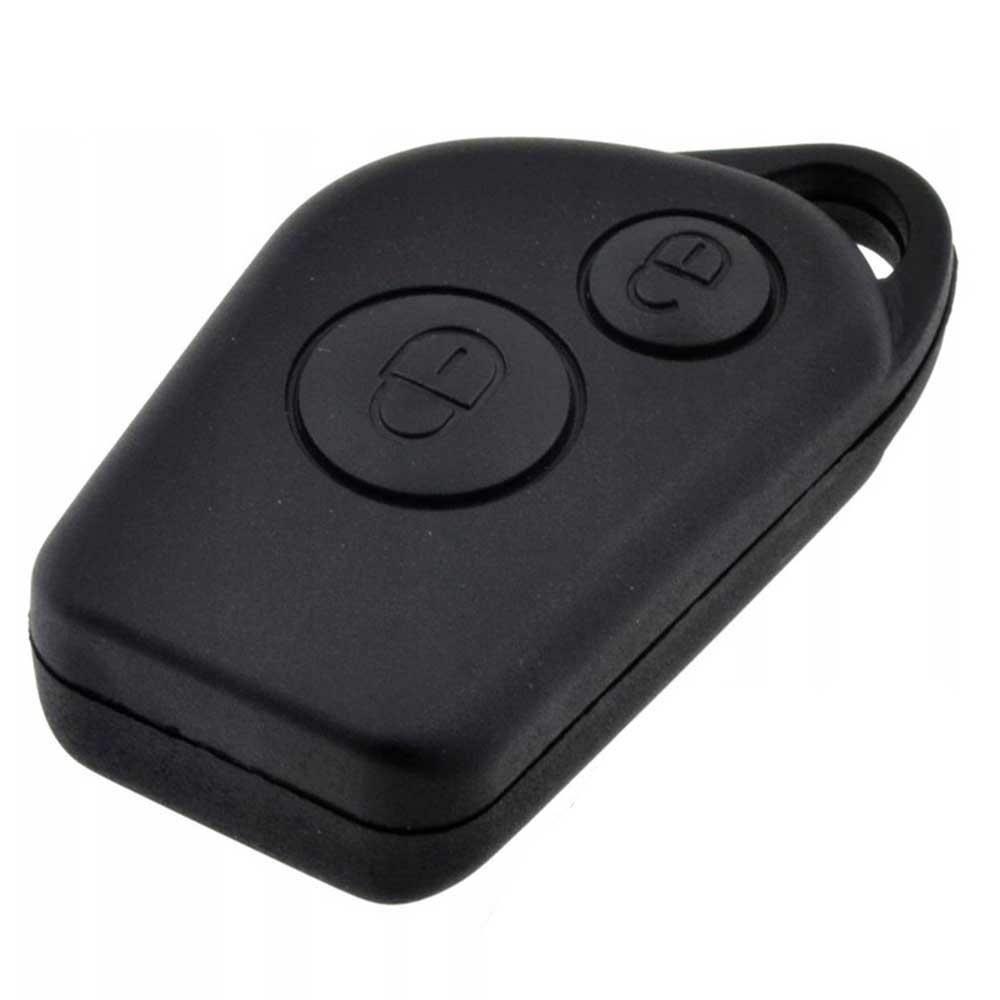 Fekete színű, 2 gombos Citroen távirányítós kulcsház.