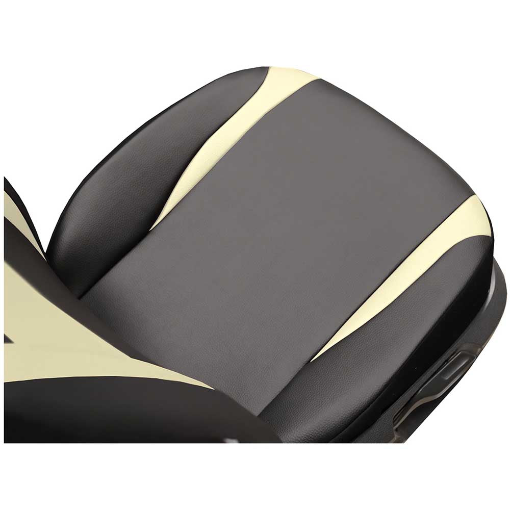 Design típusú 5 részes Univerzális üléshuzat bézs színben bőrből 