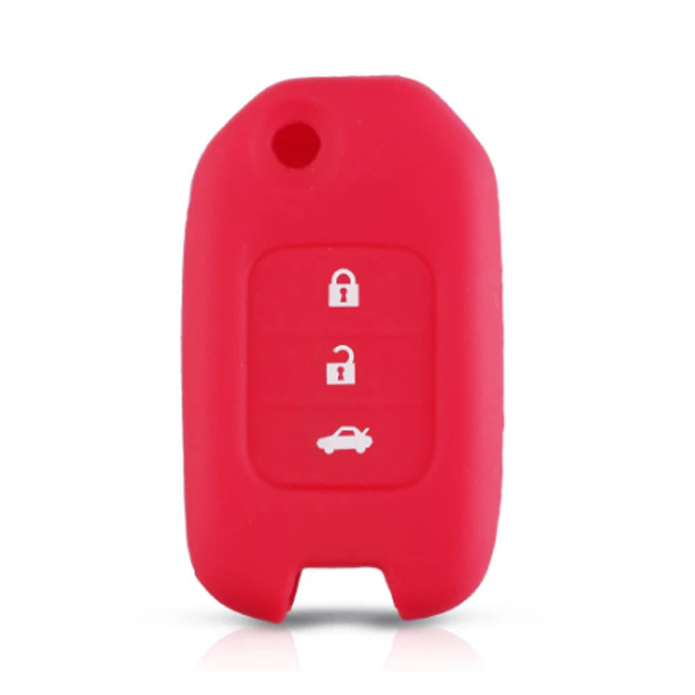 Honda kulcs szilikon tok 3 gombos - PIROS