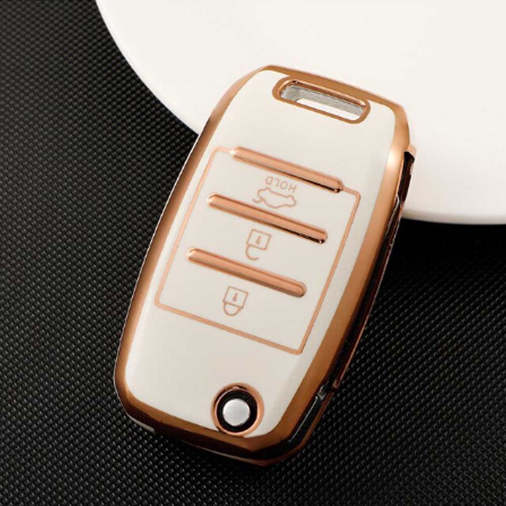 Kia obal na kľúč TPU 3-tlačidlový - Zelený