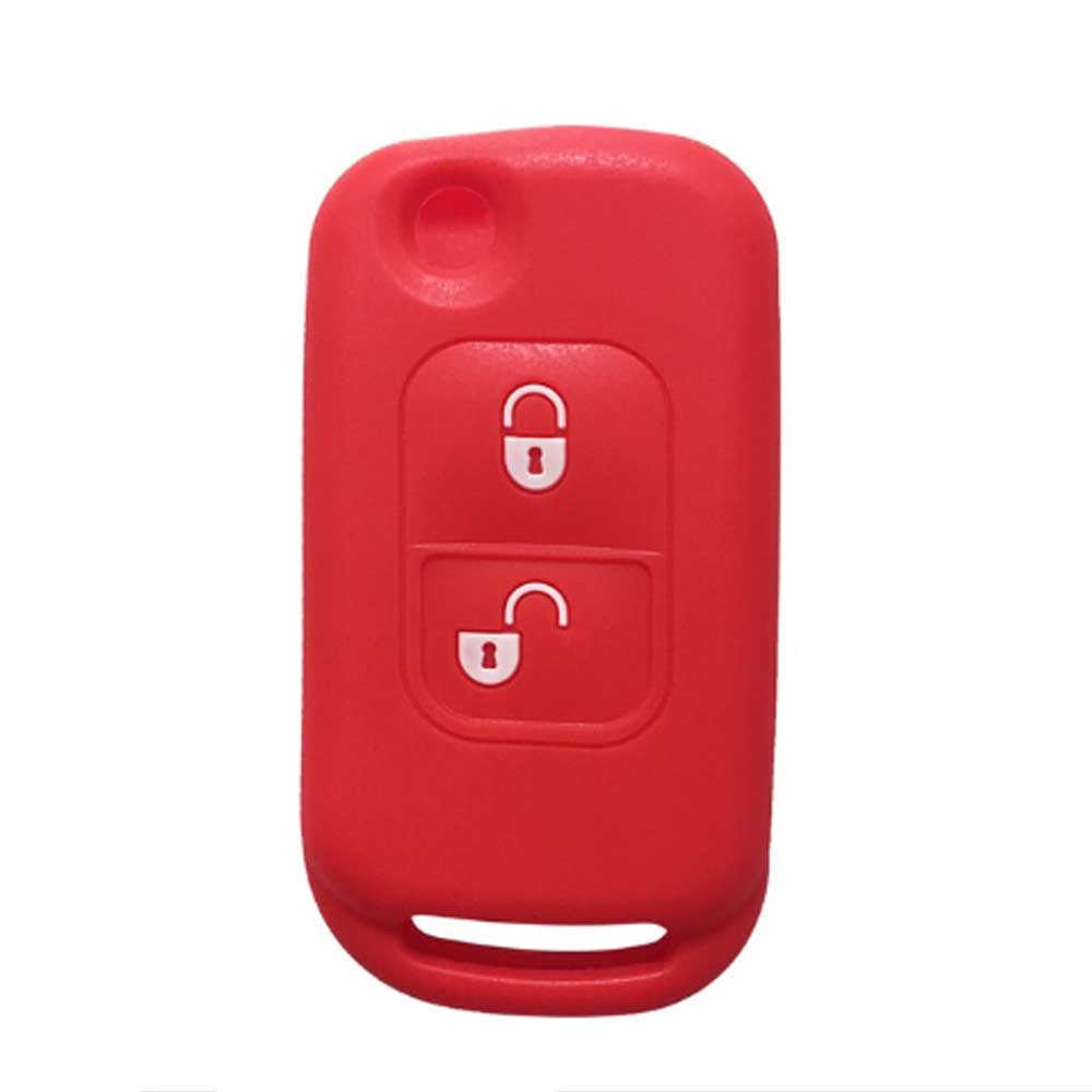 Mercedes 2 gombos szilikon tok - Piros