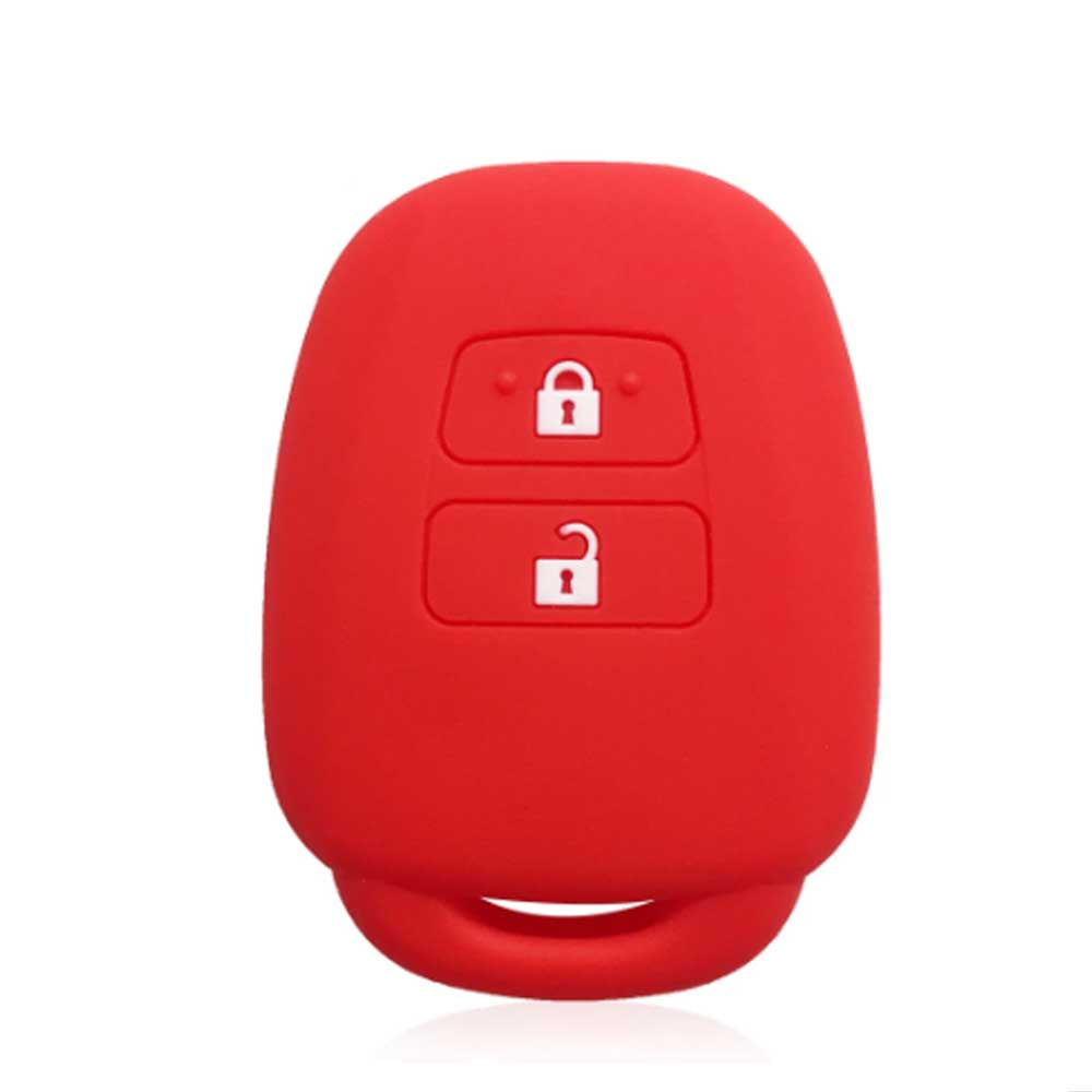 Piros színű, 2 gombos Toyota kulcs szilikon tok.