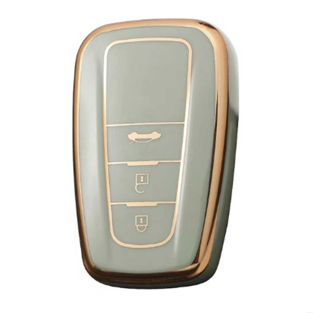 Toyota 3 gombos TPU kulcstok - Zöld