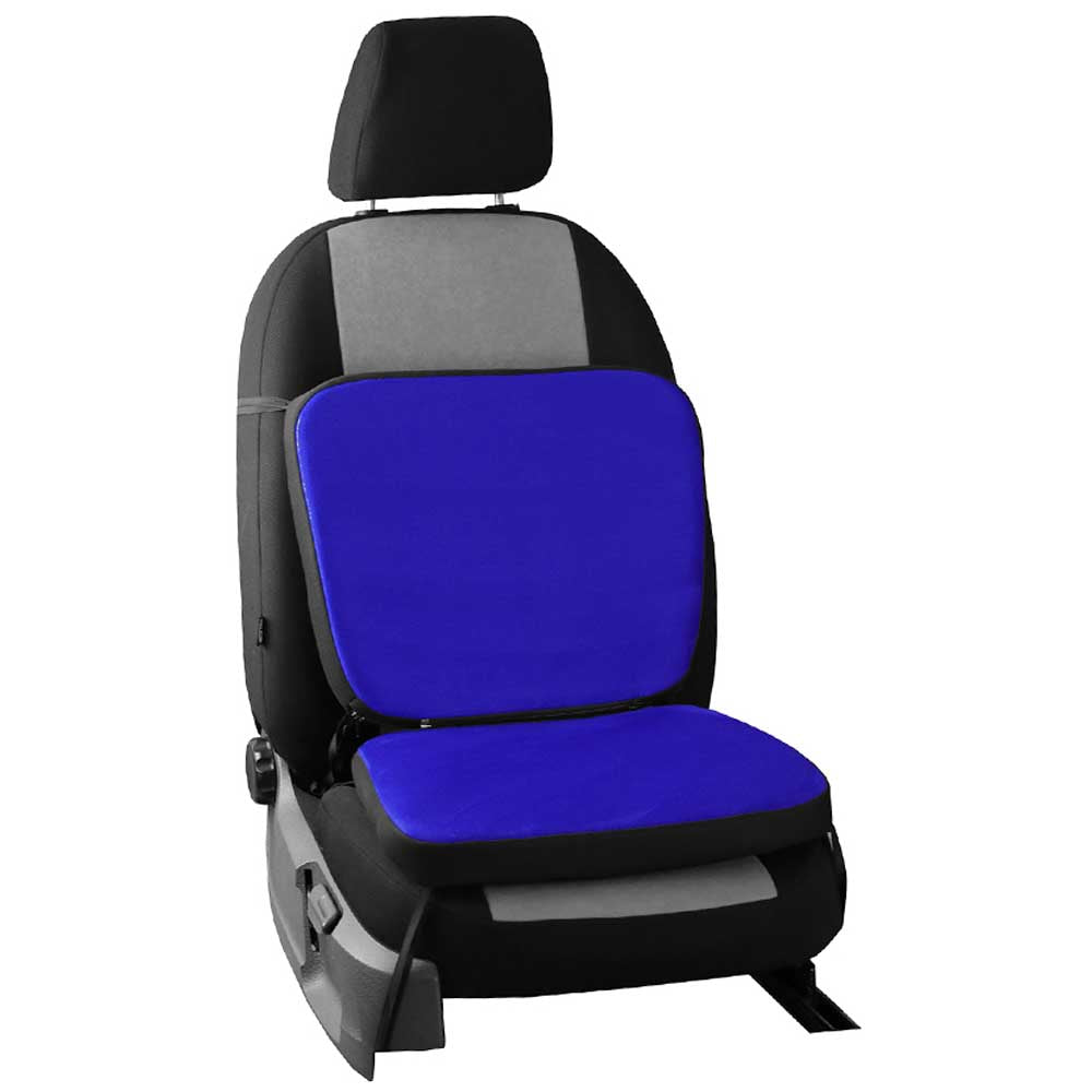 Ülésmagasító párna szett kék színben, alkantara anyagból