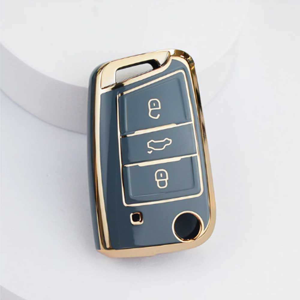 Seat 3 gombos TPU kulcstok - Kékesszürke