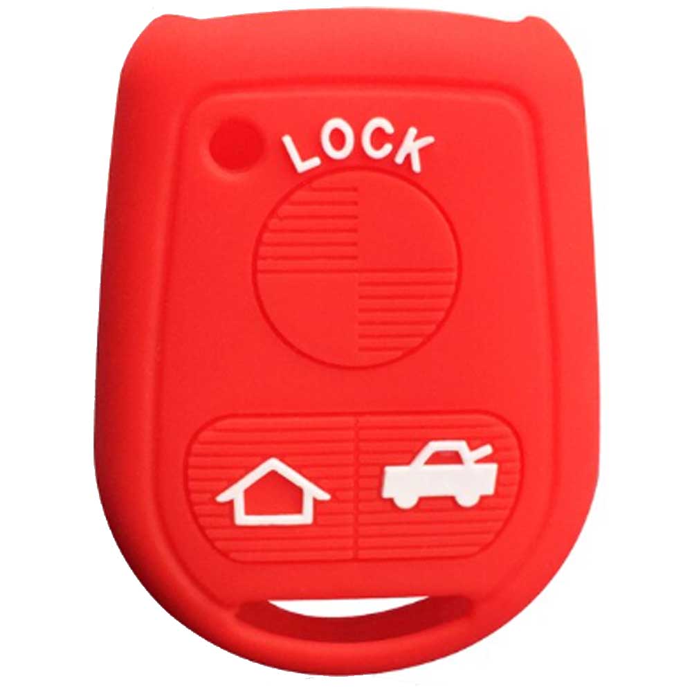 BMW 3 gombos kulcs szilikontok piros színben