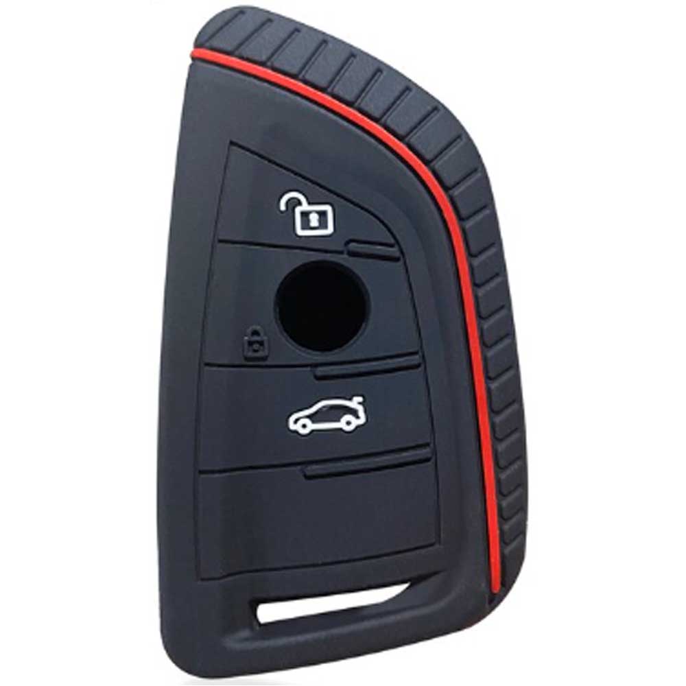 BMW 3 gombos kulcs szilikontok piros színben