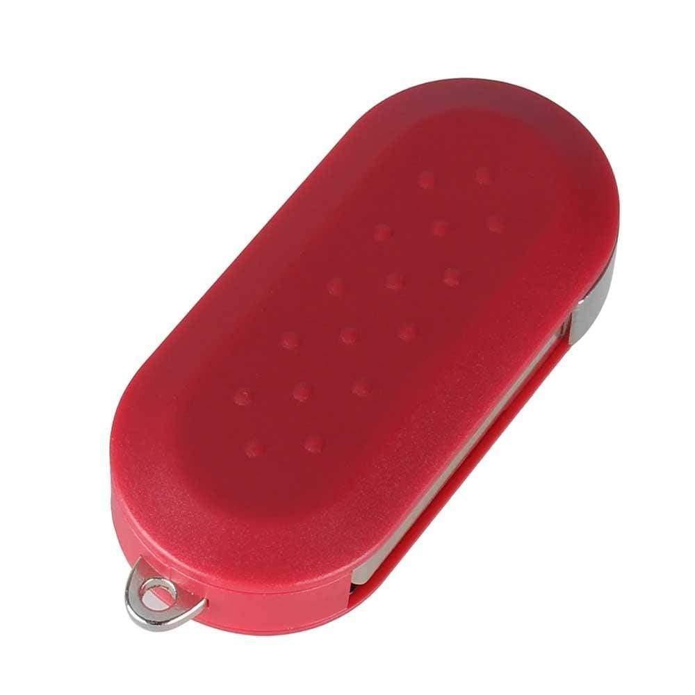 3 gombos, piros színű Lancia bicskakulcs hátulja.