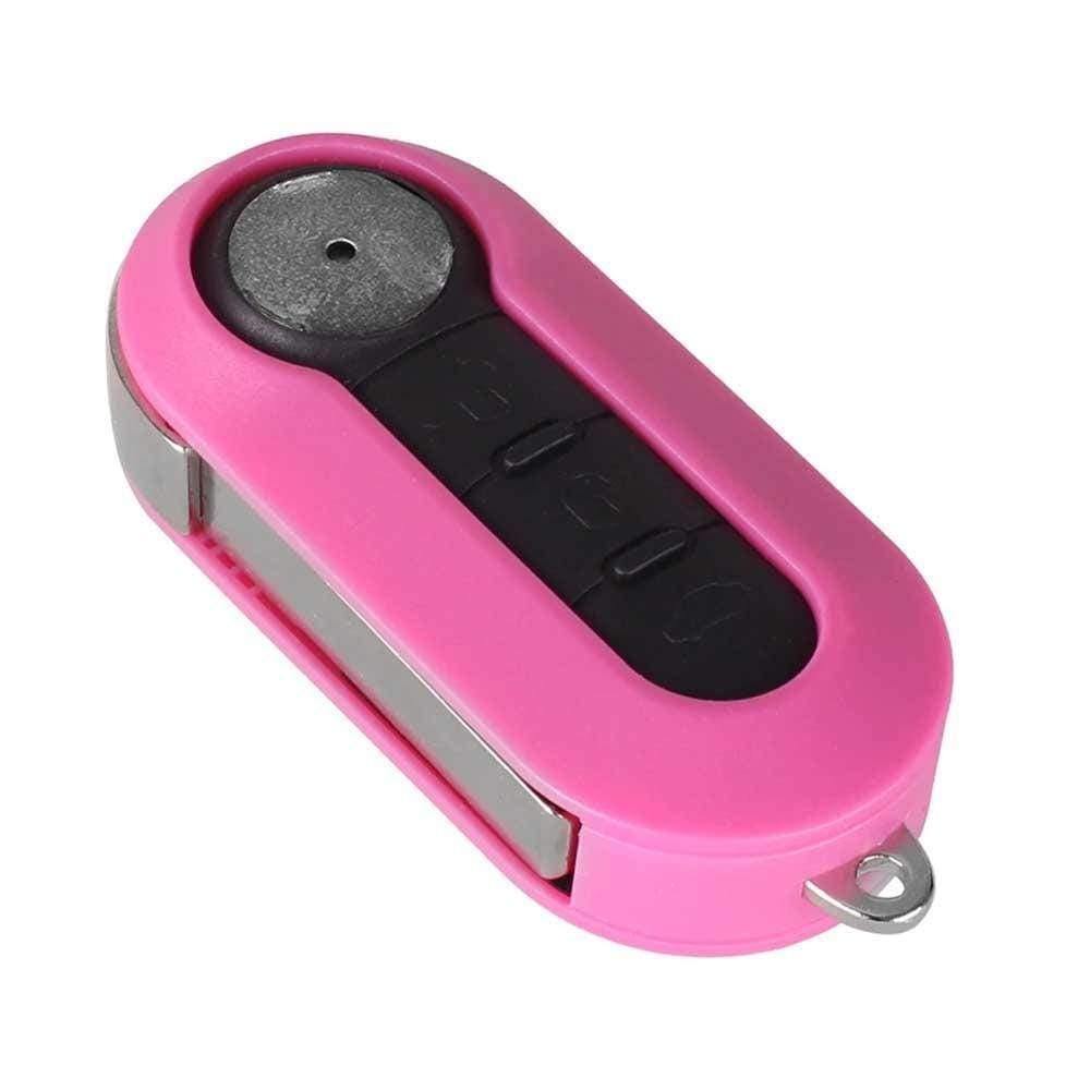 3 gombos, rózsaszín Peugeot bicskakulcs fekete színű gombsorral.