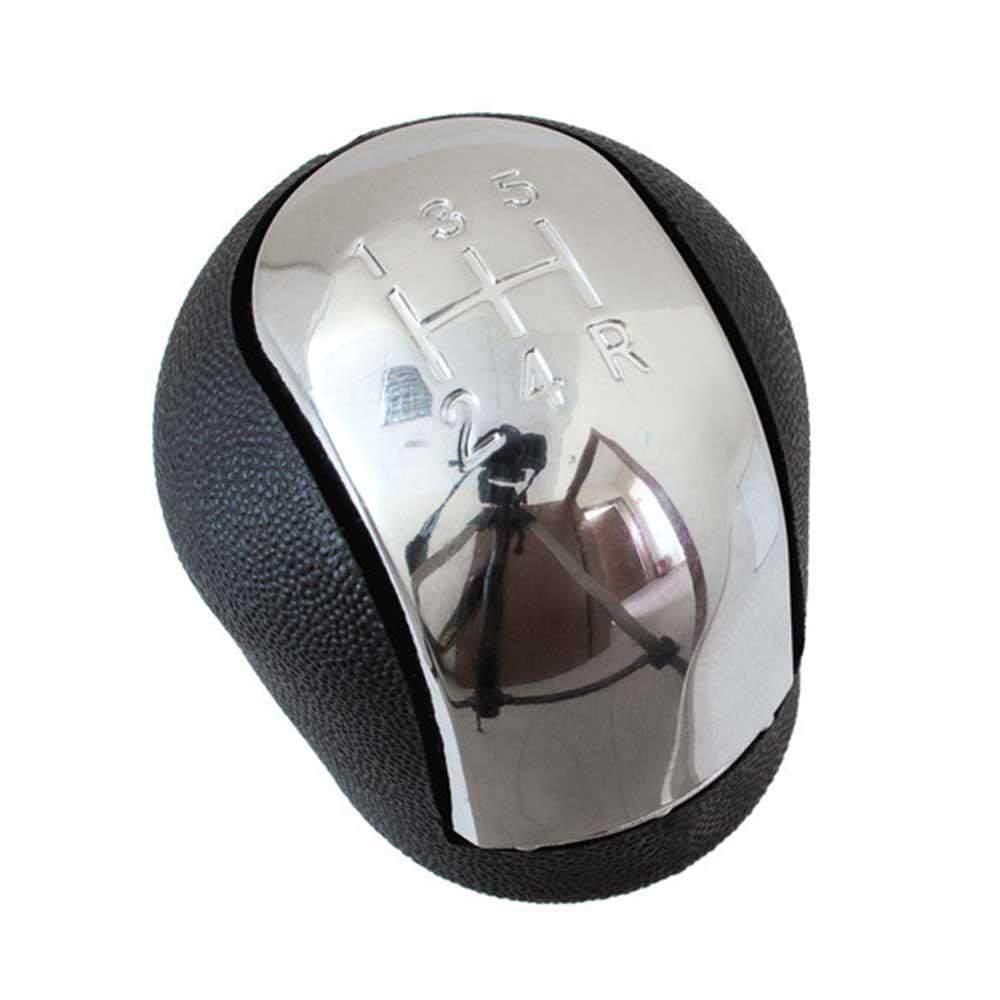 Fekete, 5 sebességes Opel Vectra és Signum váltógomb krómozott számlappal.