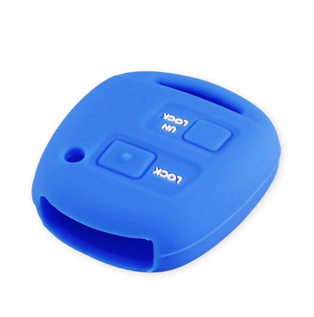 Kék színű, 2 gombos Toyota kulcs szilikon tok.