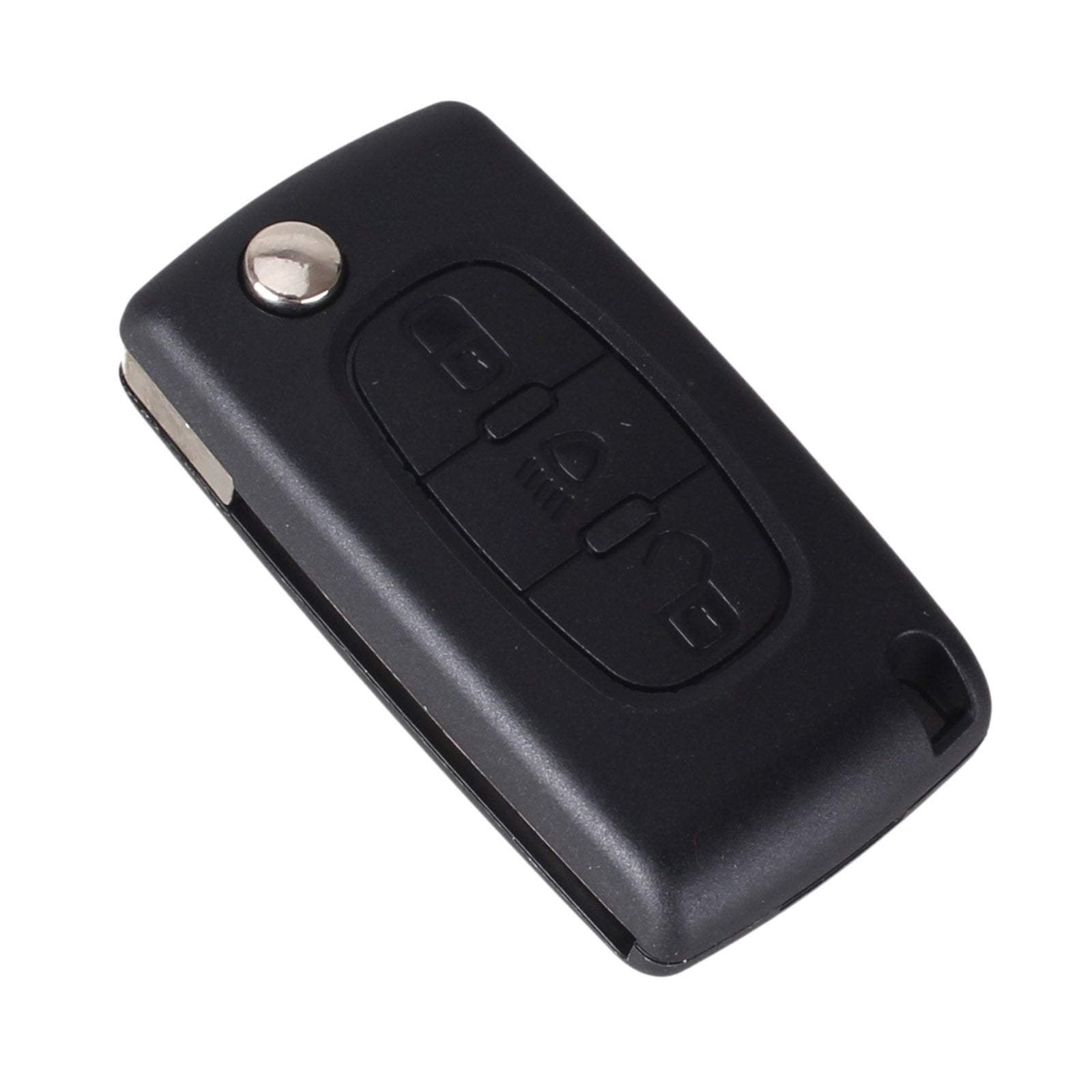 Fekete színű, 3 gombos Citroen kulcs, bicskakulcs.