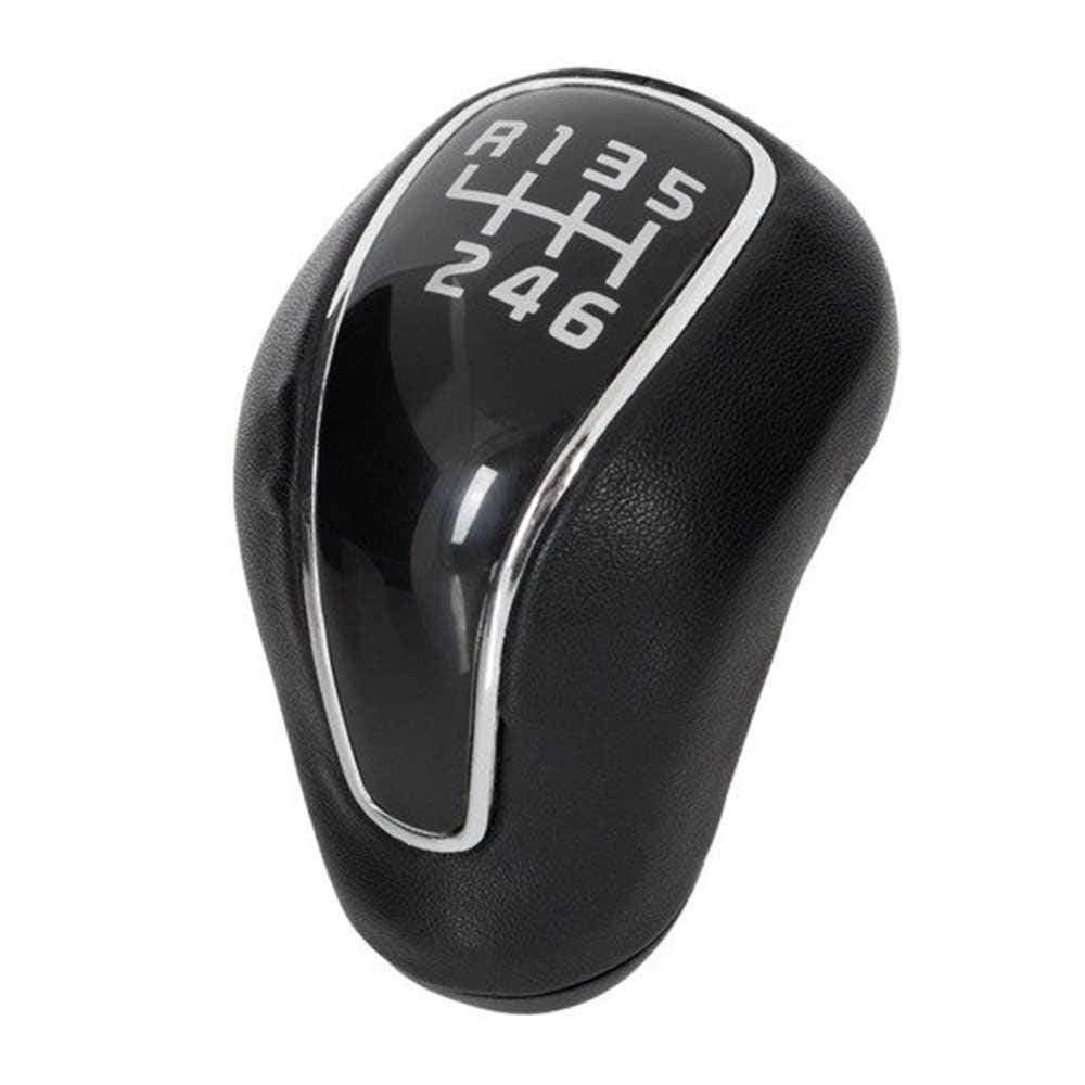 Fekete színű, 6 sebességes Kia váltógomb. Fekete számlappal, króm számlapkerettel.