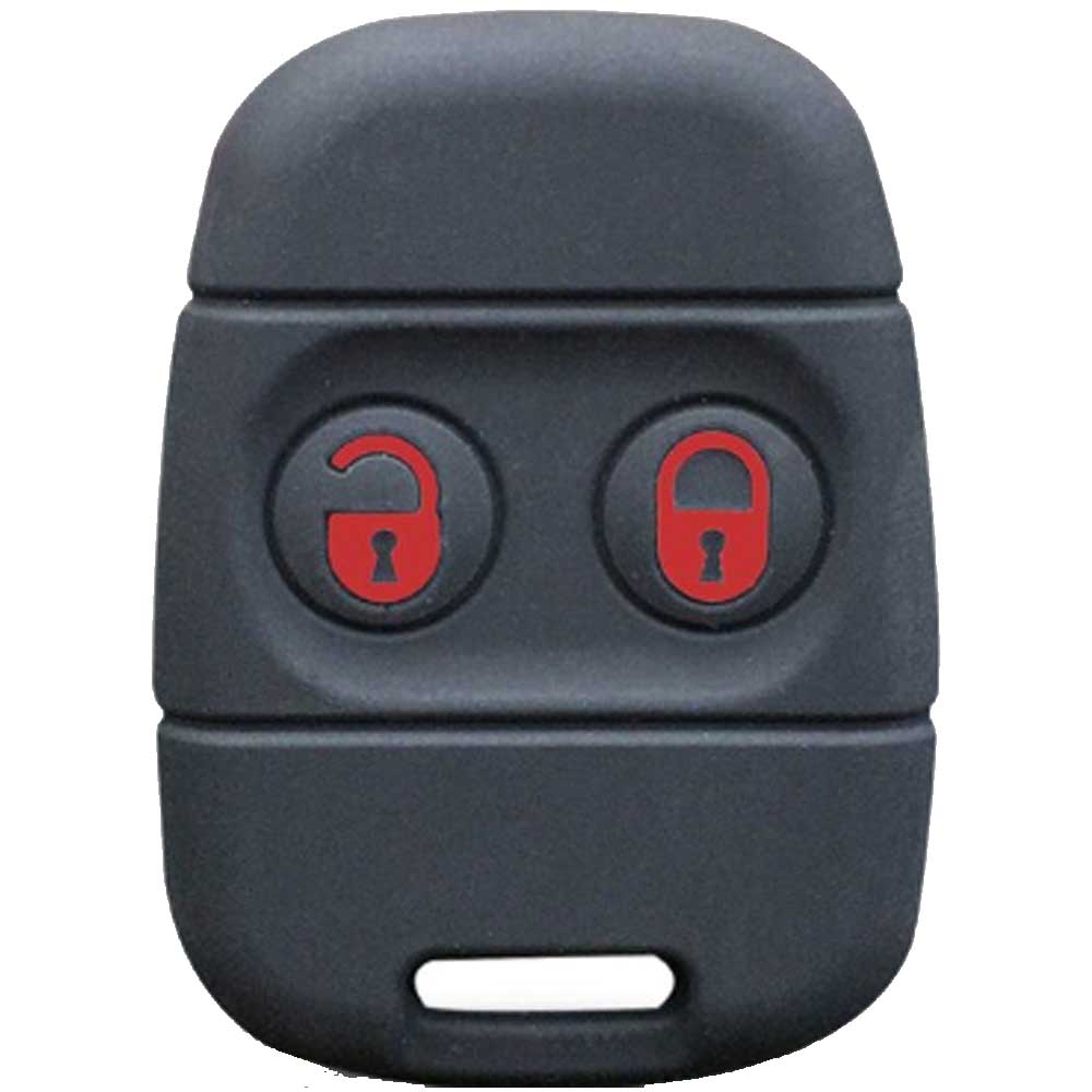 Land Rover 2 gombos kulcs szilikon tok fekete színben piros gombokkal
