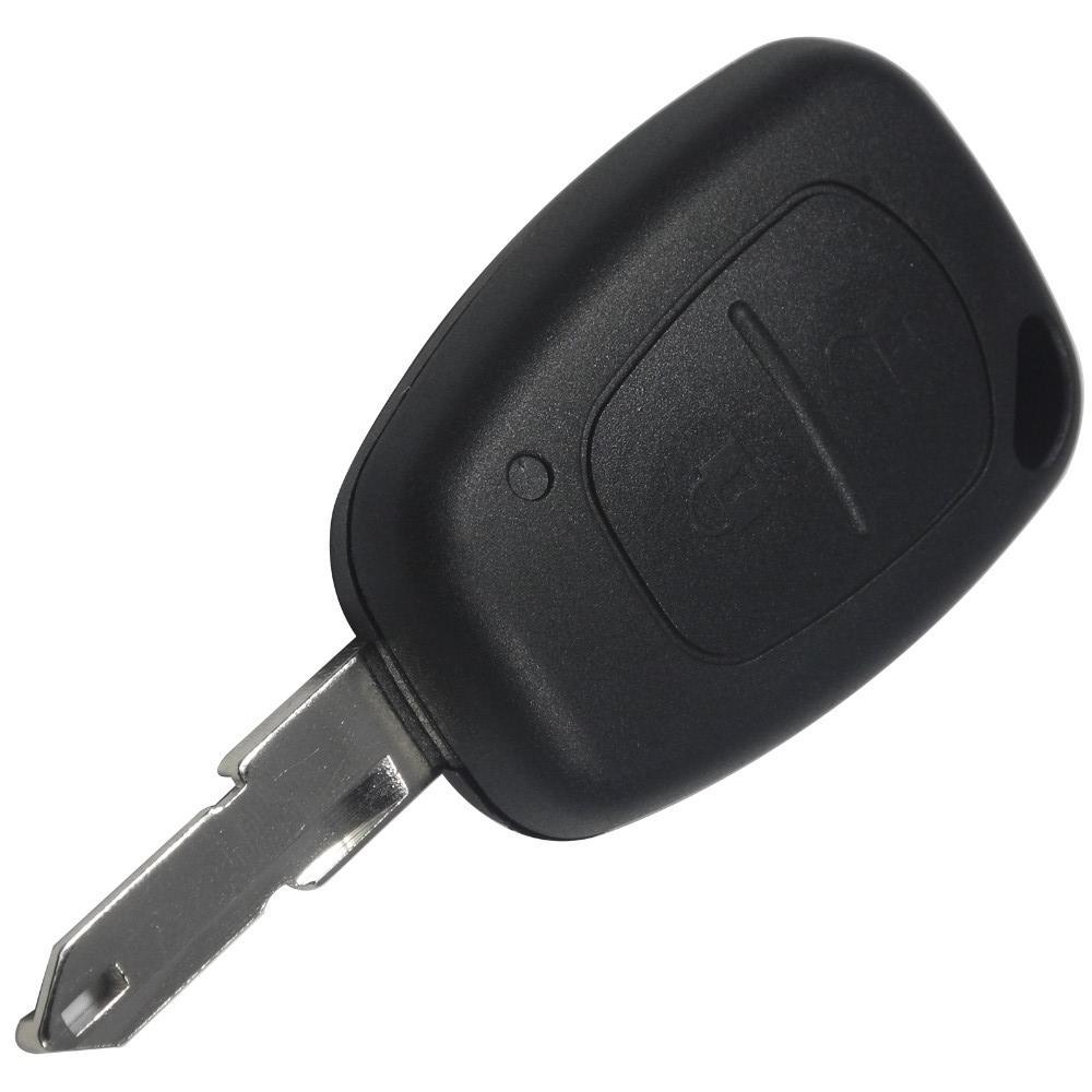 Fekete színű, 2 gombos Nissan kulcs, kulcsház.