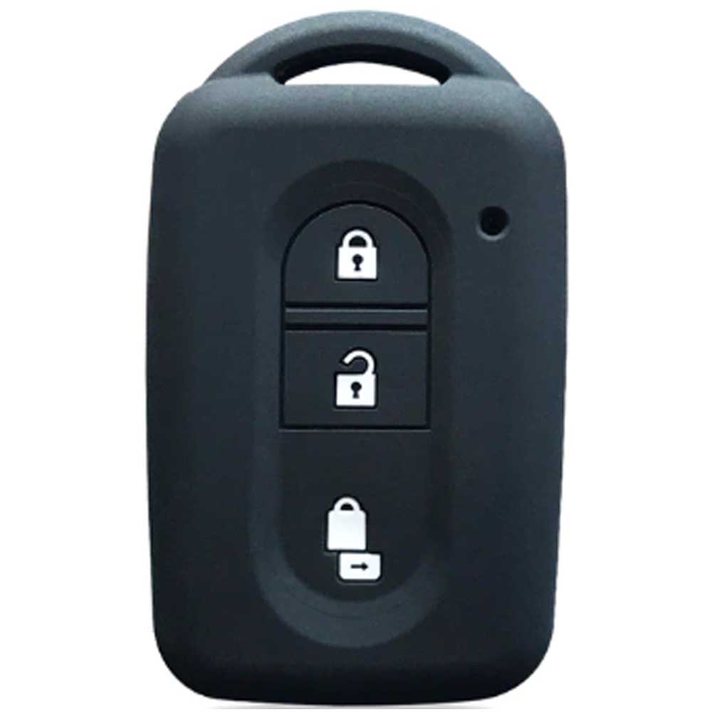 Nissan 3 gombos kulcs szilikon tok fekete színben