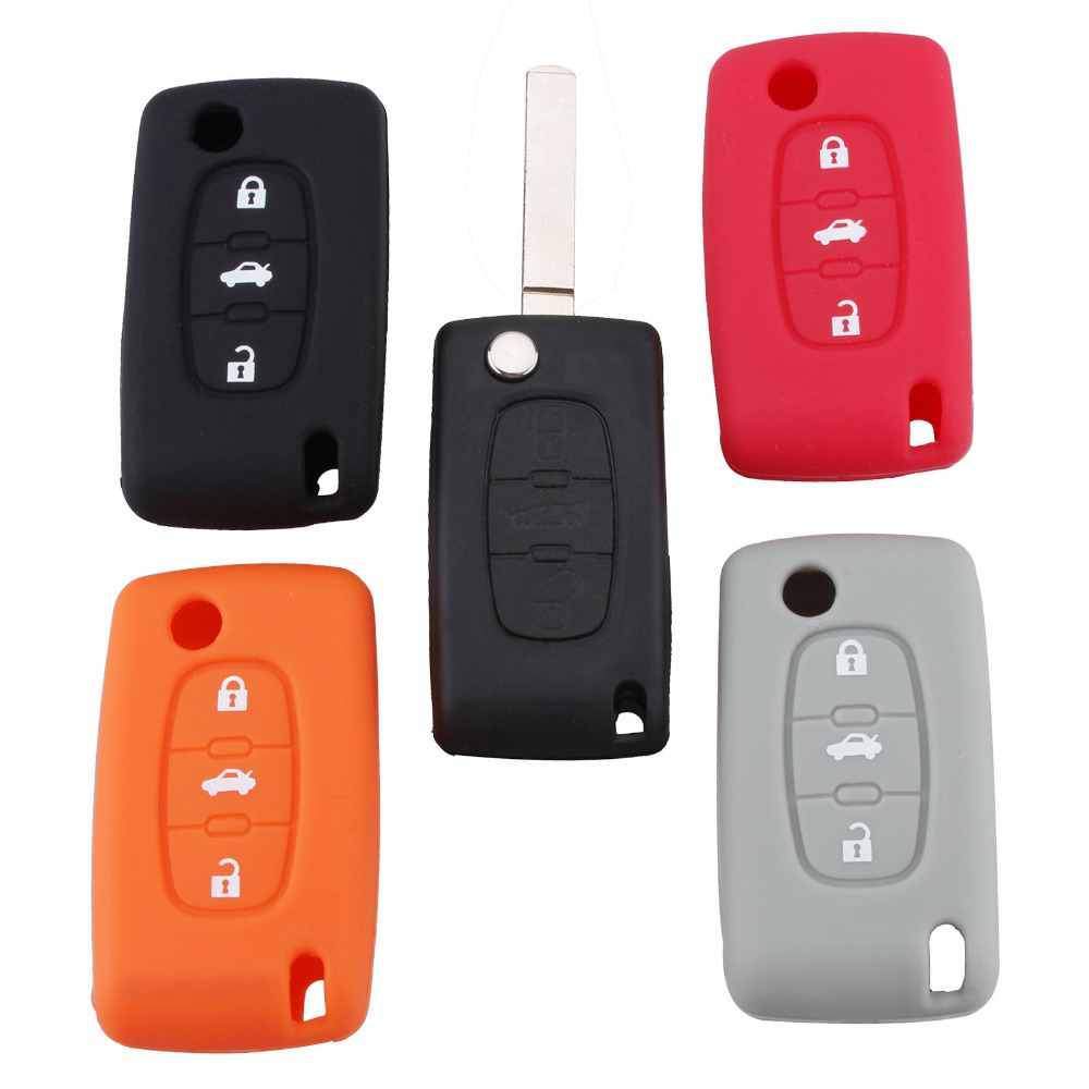 Peugeot kulcs szilikon tok 3 gombos