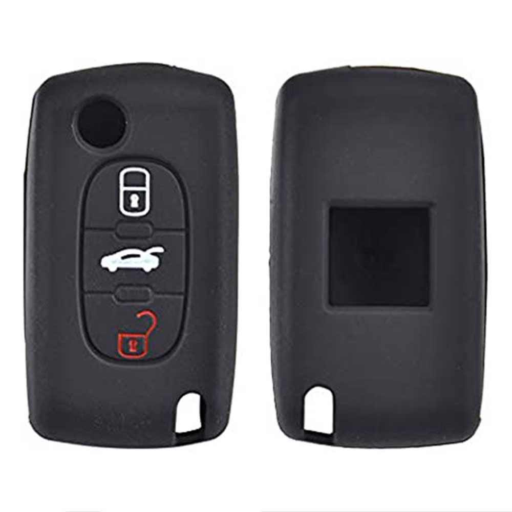 Peugeot szilikon tok 3 gombos bicskakulcs