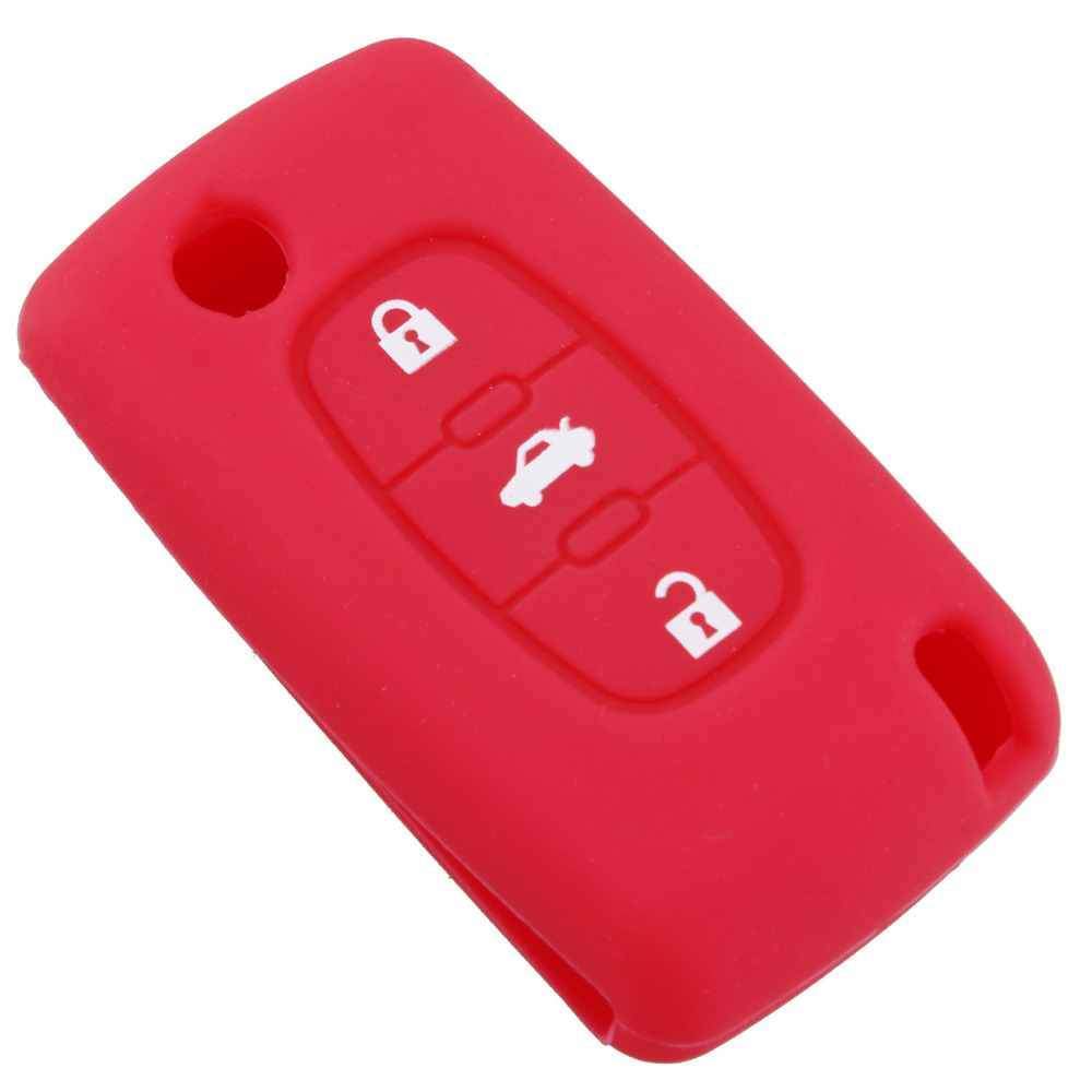 Peugeot kulcs szilikon tok 3 gombos