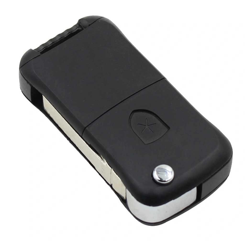 Fekete színű, 3 gombos Porsche kulcsház hátulja