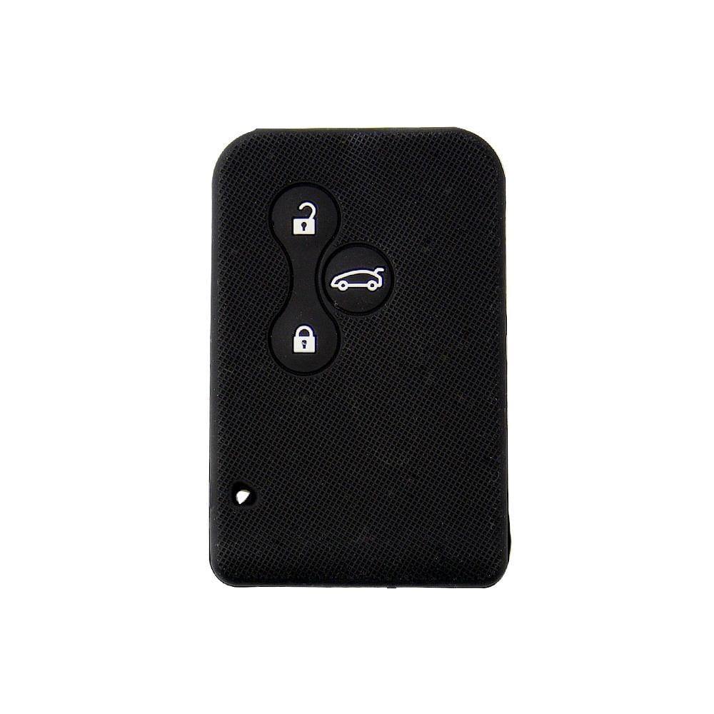 Renault indítókártya kulcs szilikon tok 3 gombos fekete, kék