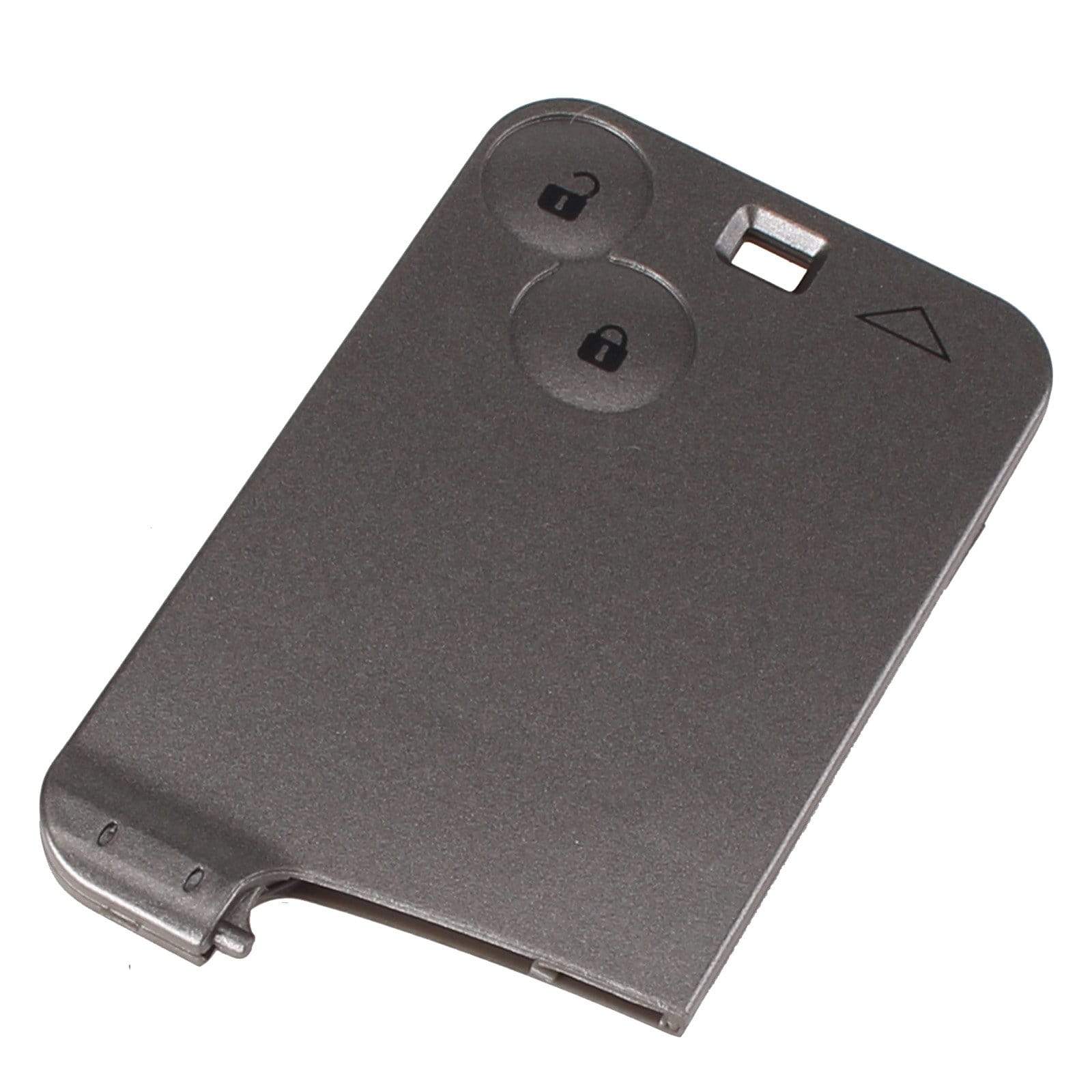 Szürke színű, 2 gombos Renault kulcsház, indítókártya. Fekete színű mintával