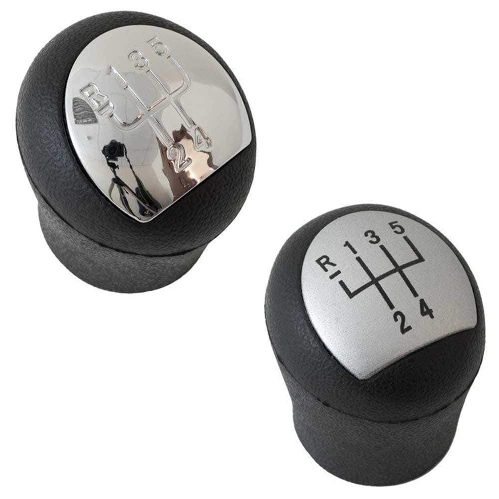 Fekete színű, 5 sebességes Renault váltógomb. Krómozott és szürke, 5 fokozatos számlappal.