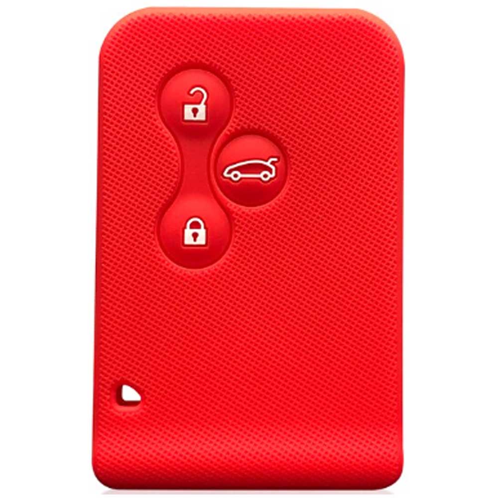 Renault 3 gombos kulcs szilikon tok piros színben
