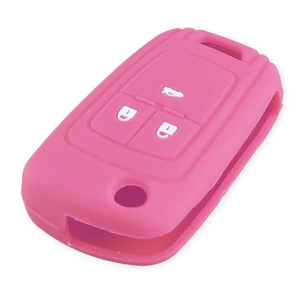 Opel kulcs szilikon tok 3 gombos rózsaszín