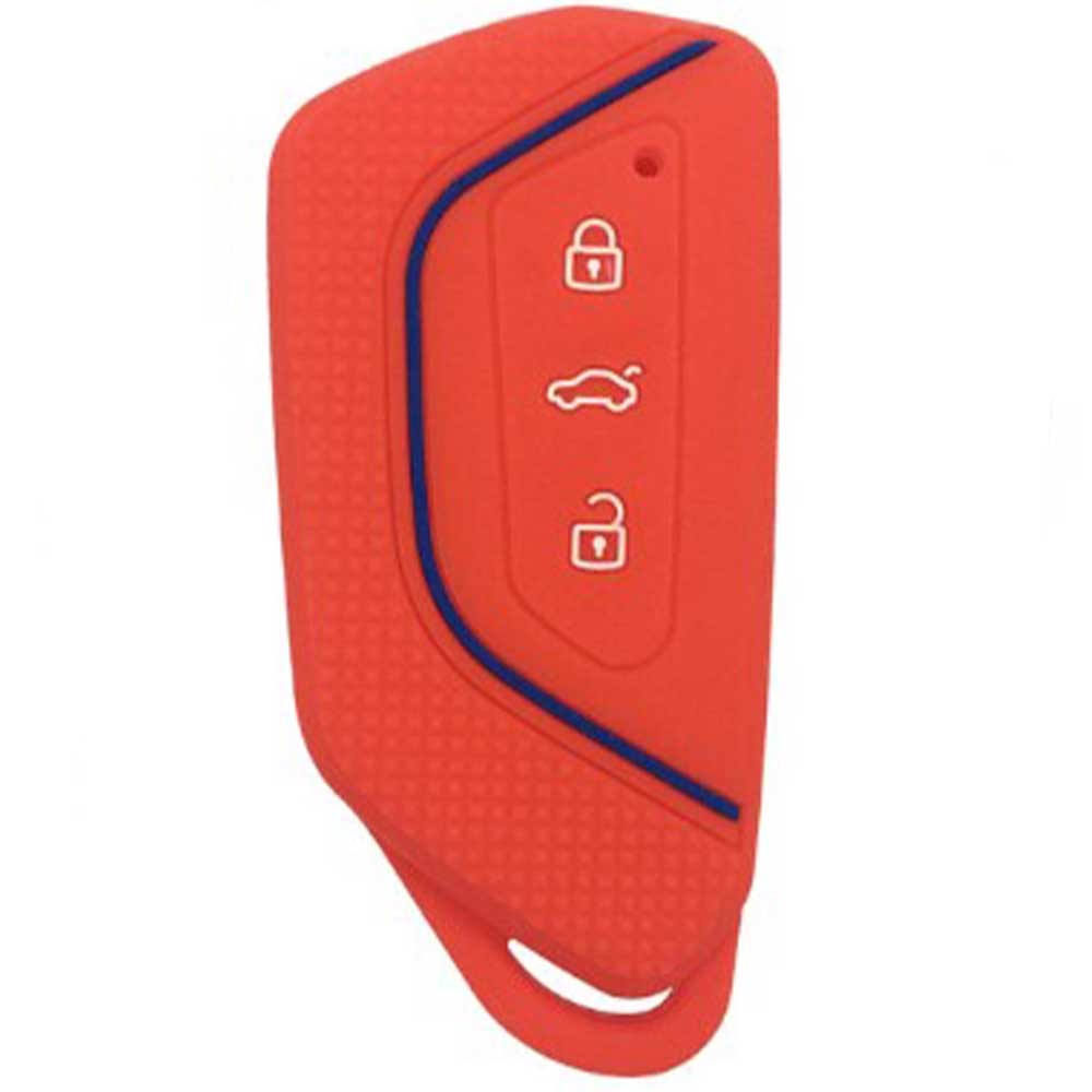 Piros színű, 3 gombos Seat kulcs szilikon tok.