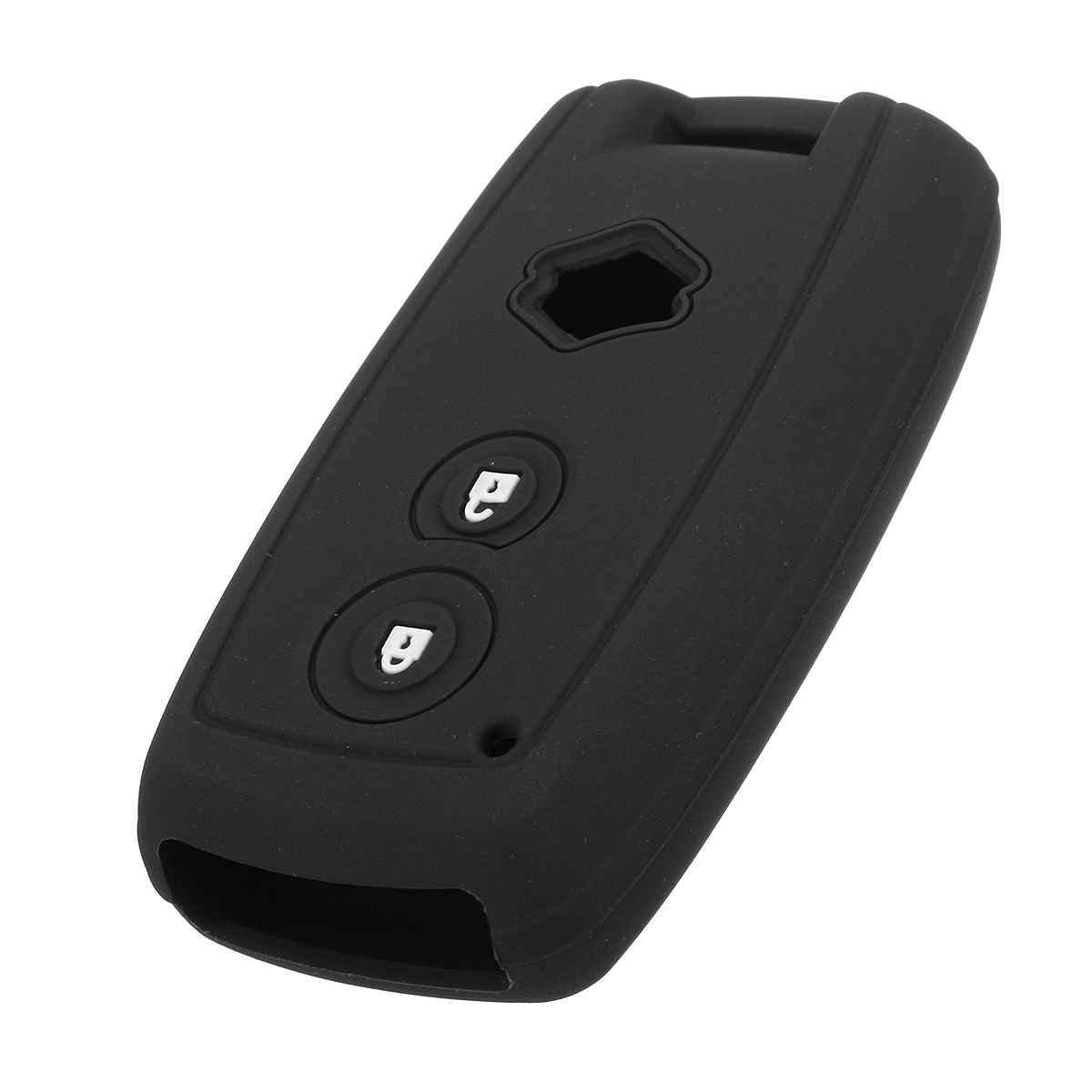 Fekete színű, 2 gombos Suzuki kulcs szilikon tok.