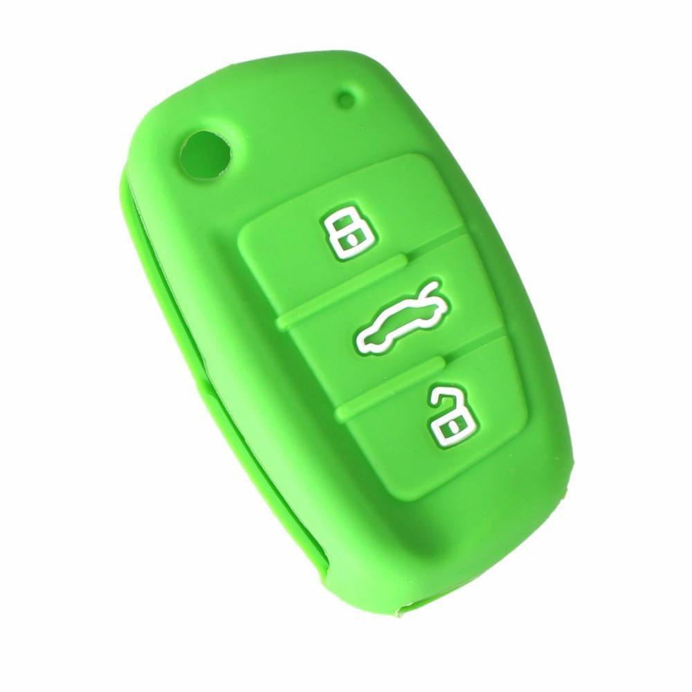 Audi bicskakulcs zöld szilikon tok Audi tok védőtok A3 A4